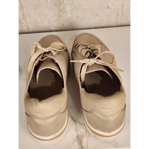 Kelly & Katie ELLIS Women's Sneakers Size 9.0 M, Beige Gold Metallic Knit Shoes - Picture 13 of 16